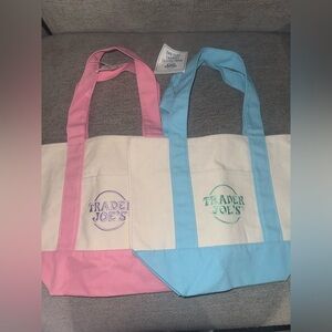 Trader Joe's Mini Pastel Canvas Tote Bag